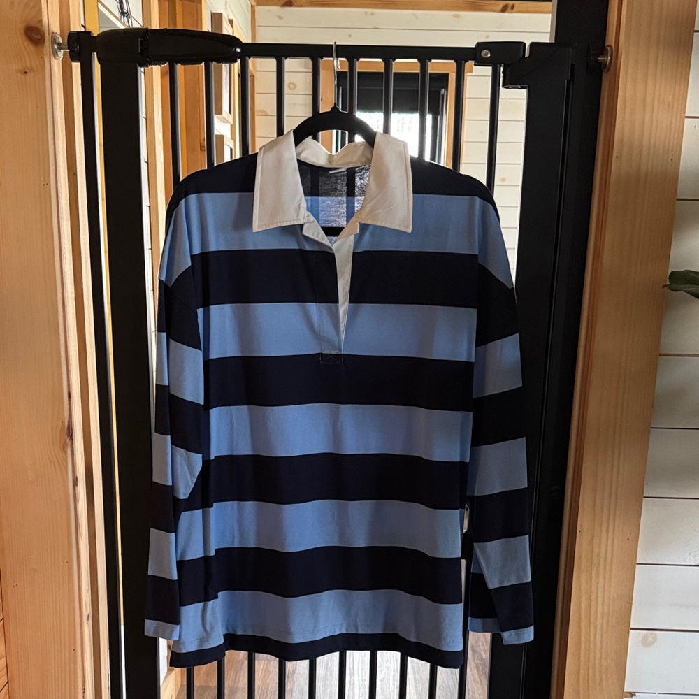 Old Navy Striped Rugby Shirt Medium